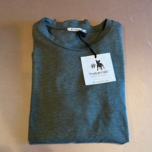 NWT TreBarraBi BacktoBasics Long Sleeve T-shirt in Olive Green Made in Italy (S)
